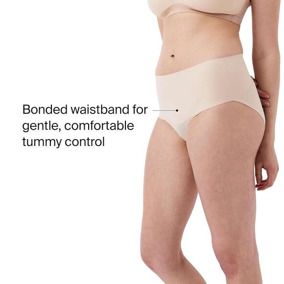 New Spanx Undie-Tectable Brief - Comfortable Core Control Nude Sz XS - Picture 3 of 10